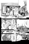  admiral_(kantai_collection) comic endou_okito glasses gloves greyscale hat highres kantai_collection long_hair military military_uniform monochrome naval_uniform necktie ooyodo_(kantai_collection) peaked_cap skirt uniform 