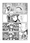  alice_margatroid capelet chin_rest comic crescent doujinshi dress greyscale hairband hat kinosaki long_hair monochrome multiple_girls patchouli_knowledge ribbon short_hair touhou translation_request 