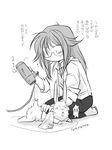  bunny comic female_admiral_(kantai_collection) greyscale kantai_collection monochrome translation_request yagisaka_seto 
