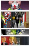  backstage clown clown_nose comic multiple_boys original pageratta sigh silent_comic 