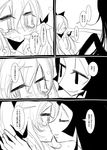  blush bow check_translation comic crying crying_with_eyes_open doujinshi fujiwara_no_mokou greyscale hair_bow houraisan_kaguya ichi_(ichikai) monochrome multiple_girls tears touhou translation_request 