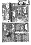  animal_ears cat cat_ears cat_tail chen comic doujinshi greyscale hat highres monochrome moon scan tail too_many too_many_cats touhou traditional_media translation_request wind yotsuboshi-imai 