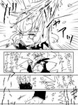  bucket closed_eyes comic face gakuran greyscale inazuma_eleven_(series) inazuma_eleven_go miyachu monochrome raimon raimon_school_uniform school_uniform shindou_takuto translation_request 