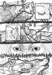  animal bear bird boar bug close-up comic doujinshi dragonfly ears eyes face fang fur greyscale highres insect inubashiri_momiji kobuushi looking_at_viewer monkey monochrome scan sharp_teeth teeth touhou wolf 