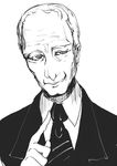  bad_id bad_pixiv_id formal greyscale kirisaki_akihito monochrome necktie original short_hair suit 