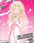  :d ^_^ card_(medium) character_name clarice_(idolmaster) closed_eyes flower_(symbol) hands_clasped idolmaster idolmaster_cinderella_girls official_art open_mouth own_hands_together smile solo veil 