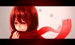  bad_id bad_pixiv_id brown_eyes brown_hair hair_ornament hairclip highres ilove_vocaloid kagerou_project red_scarf scarf solo tateyama_ayano tears 