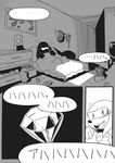  bed bedroom comic emerald furry gashi-gashi greyscale knuckles_the_echidna monochrome sonic_boom_(game) sonic_the_hedgehog translation_request 