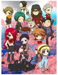  6+boys aegis_(persona) amada_ken android animal aragaki_shinjirou bad_food bad_id bad_pixiv_id blonde_hair blue_hair bow brown_hair chibi closed_eyes dog dress everyone green_hair hat headband iori_junpei kirijou_mitsuru kirita_(noraring) koromaru long_hair mochizuki_ryouji multiple_boys multiple_girls one_eye_closed pantyhose persona persona_3 pharos red_hair sanada_akihiko scarf school_uniform short_hair skirt smile suspenders takeba_yukari yamagishi_fuuka yuuki_makoto 