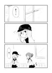  comic folded_ponytail greyscale hat hibiki_(kantai_collection) highres inazuma_(kantai_collection) kantai_collection long_hair monochrome multiple_girls school_uniform serafuku shihou_masa translated 