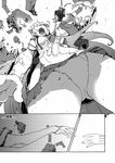  comic greyscale hands kantai_collection korean long_hair monochrome panties smh1069 torn_clothes translated underwear yamato_(kantai_collection) 