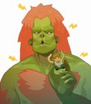  :o blanka character_doll chest_hair commentary contraomnes fingernails green_skin jpeg_artifacts md5_mismatch multiple_boys ono_yoshinori orange_hair pouty_lips role_reversal sharp_fingernails street_fighter white_eyes 