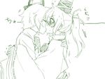  blush french_kiss full-face_blush hat kiss mononobe_no_futo multiple_girls ponytail short_hair six_(fnrptal1010) sketch soga_no_tojiko surprise_kiss surprised tate_eboshi touhou wide_sleeves yuri 