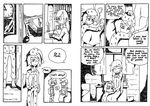  al_bhed_eyes book candle clock comic english greyscale hat layla_prismriver left-to-right_manga merlin_prismriver monochrome multiple_girls nightcap pajamas reverse_translation setz touhou treble_clef 