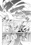  alice_margatroid apron barrier book comic demon_wings doujinshi dress greyscale hairband highres koakuma long_hair monochrome multiple_girls o_o open_book open_mouth patchouli_knowledge satou_kibi scan short_hair touhou translated wings 