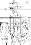  1girl bad_id bad_pixiv_id bodysuit braid breasts coin comic gloves greyscale hat hjm kunai kyoukaisenjou_no_horizon large_breasts long_hair mary_stuart money monochrome piggy_bank scar scarf tenzou_crossunite translated weapon 