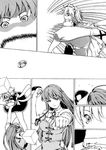  apron bow braid chinese_clothes comic greyscale hat hong_meiling izayoi_sakuya long_hair maid maid_apron maid_headdress monochrome multiple_girls panties short_hair star sugar_cube touhou twin_braids underwear wys_1981 