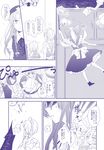  comic fairy highres hong_meiling izayoi_sakuya long_hair maid monochrome multiple_girls short_hair touhou translated yonu_(yonurime) 