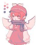  1girl animal_ears bird_ears bird_wings blush blush_stickers mystia_lorelei parted_lips pink_eyes pink_hair pink_wings short_hair solo stella_(pokopokobanana) touhou wings 