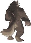 absurd_res anthro armpit_hair body_hair bruno_(rossciaco) bulge canid canine canis claws collar fangs fur hi_res male mammal nipples overweight overweight_male pawpads paws rossciaco scar sharp_claws sharp_teeth simple_background solo teeth were werecanid werecanine werewolf white_background wolf