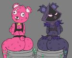 anthro bear big_butt butt cuddle_team_leader duo epic_games female fortnite mammal raven_team_leader simple_background six343 sketch