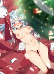  absurdres bar_censor blush breasts censored christmas_tree commission commissioner_upload completely_nude copyright_request hair_ornament highres kiyosuke_r18 large_breasts legs_together mikazuki_silvi non-web_source nude owl_ears owl_girl puffy_nipples 