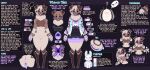 absurd_res anthro arachnid arthropod brown_body brown_fur brown_hair canid canine canis clothed clothed/nude clothing domestic_dog fan_character fur girly hair hi_res mammal model_sheet momo_(sunshiu) nude poodle purple_eyes rutann_species spider spider_web sunshiu