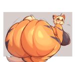 2023 anthro arcanine ass_clapping big_breasts big_butt black_markings blonde_hair border breasts butt canid curvy_figure female fluffy fur generation_1_pokemon grey_background hair hi_res huge_breasts huge_butt inner_ear_fluff lightmizano mammal markings multicolored_body multicolored_fur nintendo orange_body orange_fur pokemon pokemon_(species) presenting presenting_hindquarters red_eyes simple_background smile solo tail thick_thighs tuft twerking two_tone_body two_tone_fur voluptuous voluptuous_female white_border wide_hips yellow_tail