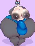 &lt;3 &lt;3_eyes anthro big_breasts big_bulge big_butt big_nipples blue_clothing blue_panties blue_underwear breasts bulge butt clothed clothing eyewear goggles gynomorph hi_res huge_breasts huge_bulge huge_butt huge_lips huge_nipples hyper hyper_breasts hyper_butt intersex nipples panties ponkypopa seattle_tarin_(zeemid) slightly_chubby solo topless underwear