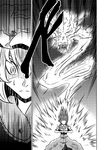  bow braid comic dragon fox_tail greyscale hair_bow hat hong_meiling long_hair monochrome multiple_girls multiple_tails slit_pupils tail touhou translation_request twin_braids yakumo_ran yokochou 