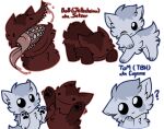 2022 alpha_channel ambiguous_gender bob_(pegacousin) canid canine canis cute_eyes deceivingly_cute duo feral fur hi_res long_tongue male mammal model_sheet monster pawpads paws pegacousin question_mark red_body red_fur sharp_teeth small_creature smile striped_body striped_fur stripes tbh_(character) teeth terrifying tom_(pegacousin) tongue unknown_species white_body white_fur wolf