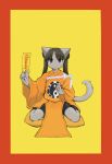 3yo4yo5yo anthro clothed clothing domestic_cat felid feline felis female hiraragi_akane mammal religion shinto solo talisman yin_yang
