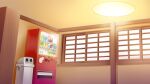  bottle ceiling_light film_grain game_cg indoors izumi_tsubasu no_humans non-web_source official_art re:stage! soda_bottle trash_can vending_machine water_bottle window 