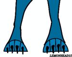 2023 4_toes anthro artist_name clawed_feet claws claws_out colored digital_drawing_(artwork) digital_media_(artwork) feet foot_focus lemonhead15 low_res paws signature simple_background solo standing toe_claws toes toony white_background