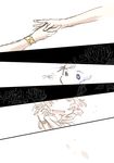  blue_eyes bracelet comic flower holding_hands jewelry jizeru_(giselebon) kaku_seiga multiple_girls touhou toyosatomimi_no_miko 