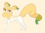 female feral fur green_body green_fur labbit1337 mammal simple_background solo tan_background tan_body tan_fur white_body white_fur yellow_body yellow_fur