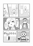  charlotte_(madoka_magica) comic drill_hair greyscale guruto kiss mahou_shoujo_madoka_magica monochrome pole puckered_lips school_uniform tears tomoe_mami translated twin_drills twintails 