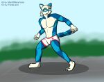 angry anthro clothed clothing day felid feline flanker_(fanteliscio) hi_res male mammal manofmanyfaces outside solo standing underwear underwear_only
