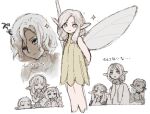  3boys 5girls 8x_xxx :o alternate_universe arms_behind_back barefoot cithis dark-skinned_female dark_skin dress dungeon_meshi elf fairy fairy_(dungeon_meshi) fairy_wings fleki insect_wings long_hair looking_at_another low_twintails lycion medium_hair milsiril_(dungeon_meshi) mithrun multiple_boys multiple_girls otta_(dungeon_meshi) partially_colored pattadol pointy_ears short_hair sidelocks sketch sleeveless sleeveless_dress solo_focus twintails uneven_eyes wings 