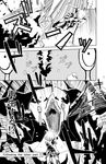  comic flail forestss greyscale hat kanna_asumi magical_girl mahou_shoujo_madoka_magica monochrome morning_star short_hair skirt translation_request veil weapon witch_(madoka_magica) 