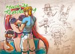  art_brush battle_tendency blonde_hair caesar_anthonio_zeppeli chibi child_drawing fourth_wall headband highres jogo_joestar jojo_no_kimyou_na_bouken joseph_joestar_(young) lisa_lisa mixed_media multiple_boys paintbrush palette parody robert_eo_speedwagon scarf sunglasses wamuu 