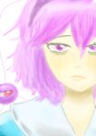  :| closed_mouth highres komeiji_satori non-web_source pink_hair purple_eyes touhou white_background 