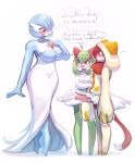 age_difference anthro big_breasts big_penis blazblue blush blushing_profusely boyfriend/girlfriend breasts cat_tail clothed clothing daughter_(lore) dipstick_tail dress erection female gardevoir generation_3_pokemon genitals group hair hi_res holding_arm introduction kaka_clan kaka_hoodie kaka_kirlia kirlia looking_at_breasts looking_at_genitalia looking_at_penis male male/female markings mature_female mother_(lore) mother_and_child_(lore) mother_and_daughter_(lore) nintendo open_mouth parent_(lore) parent_and_child_(lore) parent_and_daughter_(lore) peachmayflower penis penis_under_skirt pokemon pokemon_(species) red_eyes red_hair red_tail shiny_pokemon speech_bubble staring_at_chest tail tail_markings taokaka thick_thighs thought_bubble trio white_tail_tip wide_sleeves