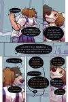 bastriw bodily_fluids brown_eyes canid canine canis clothing comic crying dani_(bastriw) dialogue domestic_dog embrace female fernando_(bastriw) hi_res hug male mammal reconciliation tears tears_of_joy text yellow_eyes