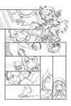  bicycle comic flandre_scarlet greyscale ground_vehicle konpaku_youmu monochrome multiple_girls remilia_scarlet touhou translation_request uni_mate 