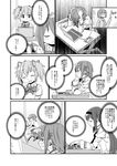  akemi_homura bad_id bad_pixiv_id classroom comic computer desk glasses greyscale hair_ornament hair_ribbon hairband hairclip kaname_madoka laptop mahou_shoujo_madoka_magica miki_sayaka monochrome multiple_girls oda_takayuki ribbon saotome_kazuko school_uniform short_hair short_twintails staring translated twintails 