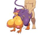 ahegao anthro anthro_penetrated anthrofied big_breasts big_butt bodily_fluids breasts butt butt_grab cum cum_inside digital_media_(artwork) doggystyle duo feet felid female female_penetrated from_behind_position fur generation_5_pokemon genital_fluids genitals hand_on_butt hi_res huge_breasts huge_butt human human_on_anthro human_penetrating human_penetrating_anthro humanoid_feet interspecies liepard looking_pleasured male male/female male_penetrating male_penetrating_female mammal nintendo nipples nude open_mouth penetration plantigrade pokemon pokemon_(species) pokemon_trainer pokemorph pokephilia purple_body sex silentsound simple_background smile tail thick_thighs tongue tongue_out vaginal white_background wide_hips