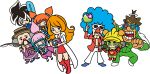  18-volt 3girls 5boys 9-volt ana_(warioware) big_nose black_hair blue_hair brown_hair camera coat double_bun dress facial_hair fishing_rod green_pants hair_bun hat helmet highres holding holding_camera holding_fishing_rod jacket jimmy_t kat_(warioware) long_hair looking_at_viewer master_mantis mona_(warioware) multiple_boys multiple_girls mustache official_art open_clothes open_jacket orange_hair pants pink_hair red_dress red_footwear red_jacket red_nose scuba_gear smile sunglasses third-party_source tinted_eyewear track_pants track_suit warioware warioware:_move_it! white_coat white_pants young_cricket 