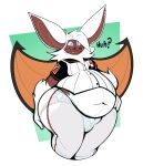 anthro baseball_uniform bat belly big_belly boot_(artist) bottomwear clothed clothing digital_media_(artwork) fur hair male mammal membrane_(anatomy) membranous_wings shirt simple_background solo sportswear text thick_thighs topwear uniform wide_hips wings