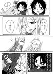  christa_renz comic freckles greyscale highres long_hair monochrome multiple_girls ponytail shingeki_no_kyojin temakizushimgmg translated ymir_(shingeki_no_kyojin) 